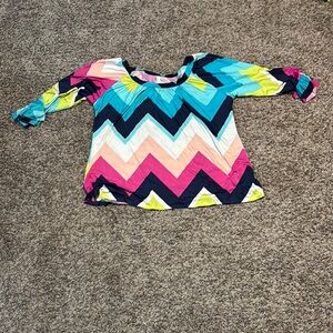 Cezanne Multicolor Chevron Kids Blouse